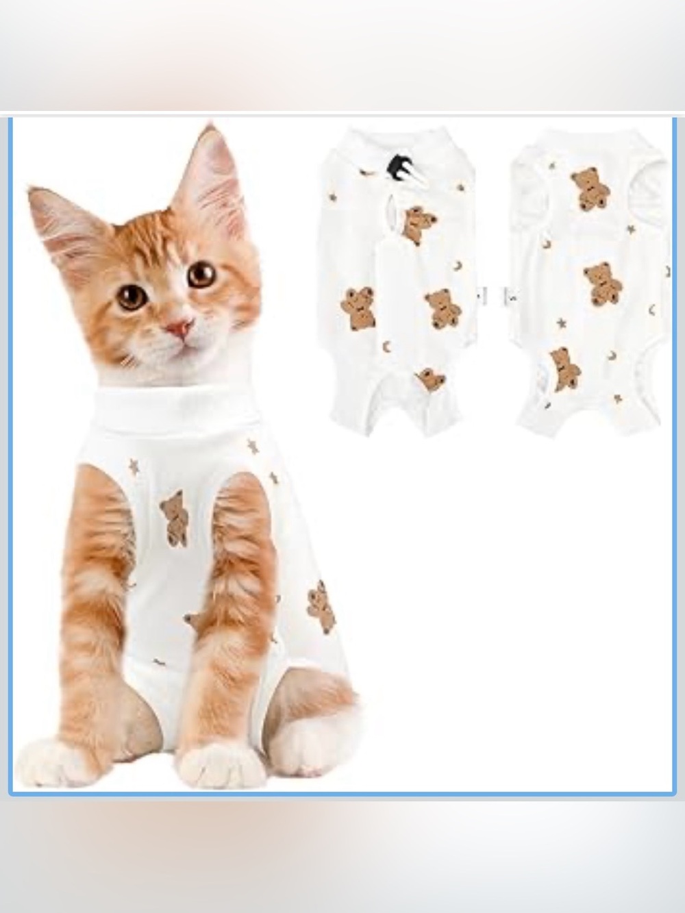 Cat Recovery Suit Female, For Abdominal Wounds or Skin Diseases